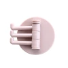 Invisible adhesive 3-branch rotating hook, kitchen and bathroom wall hook, home plain color hook, nail-free adhesive hook 3 hooks Application Scenario